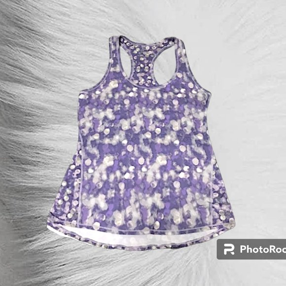 Athleta Tops - 💜♡VIDEO-FREE WITH PURCHASE over $40 Pretty Purple Dot Athleta Tank - So soft!!!